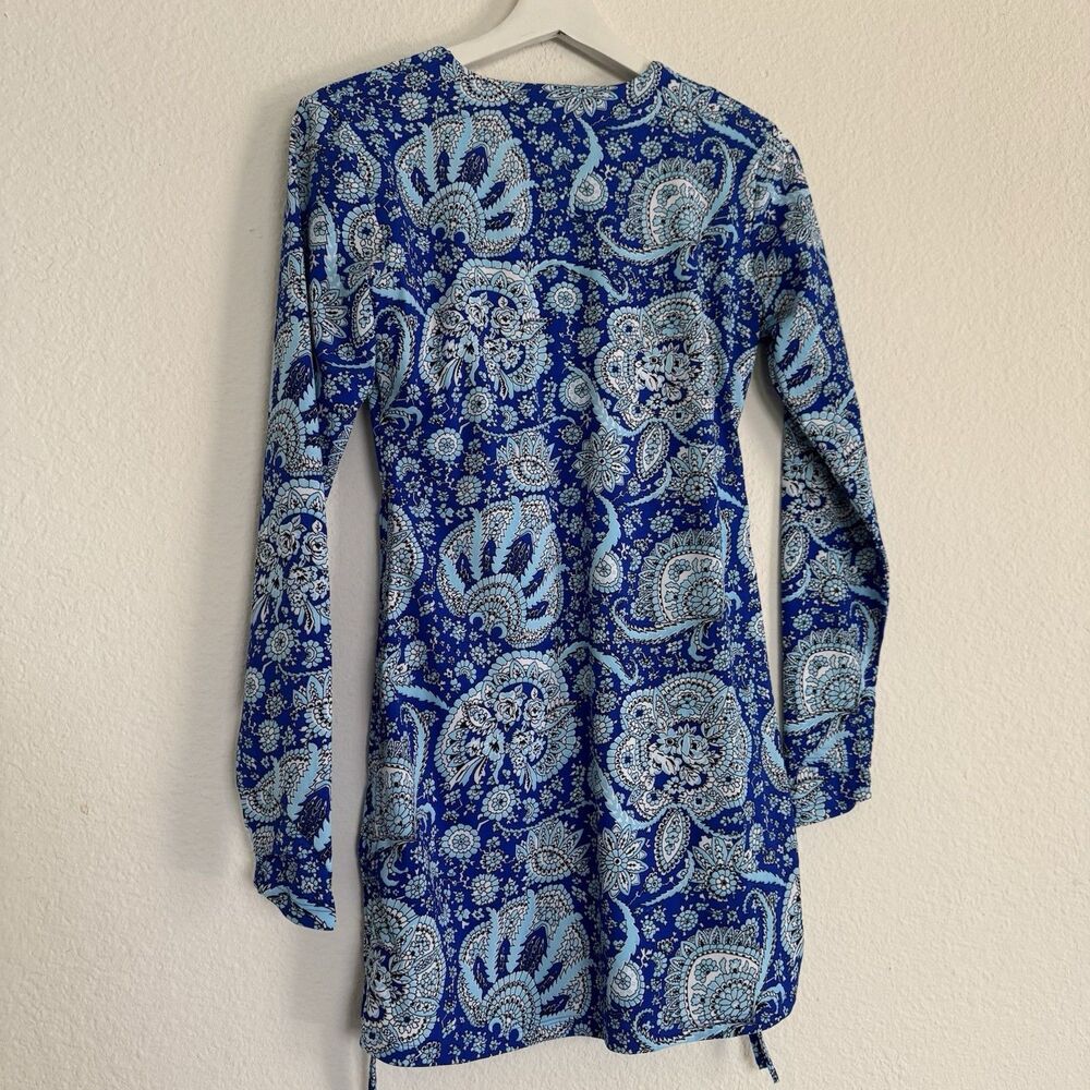 Coolibar Swim Dress Blue UPF 50 Plus Sun Protection XXS Long Sleeve Beach Shirt - Picture 3 of 13